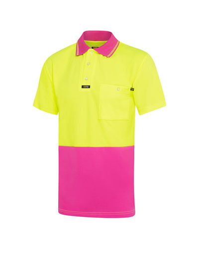 V1036 'Pink' Microfibre Polo Shirt S/S
